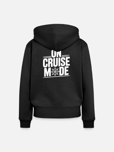 Im Kreuzfahrtmodus - Frauen Premium Bio Zip Hoodie - Schwarz