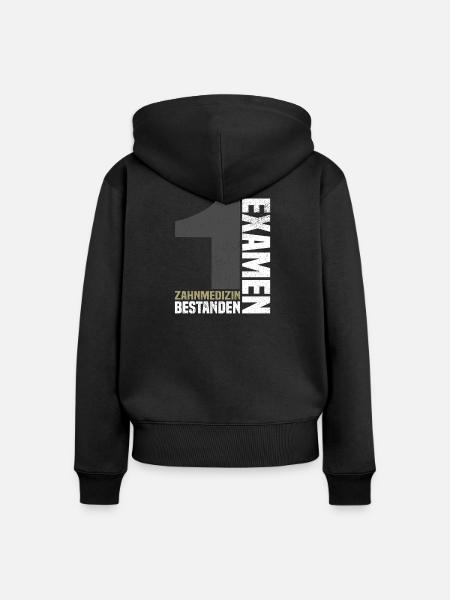 Examen Zahnmedizin - Frauen Premium Bio Zip Hoodie - Schwarz