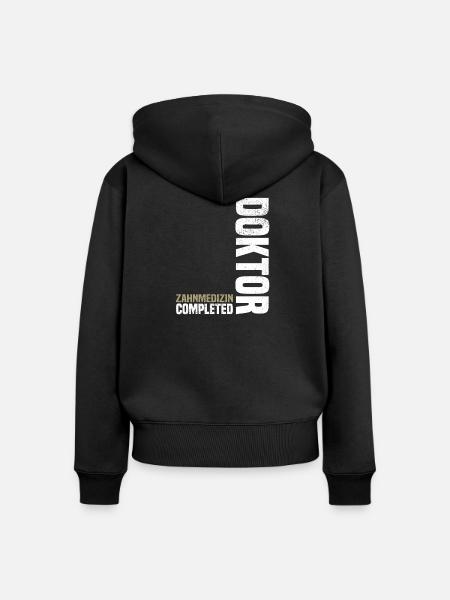 Doktor Zahnmedizin - Frauen Premium Bio Zip Hoodie - Schwarz