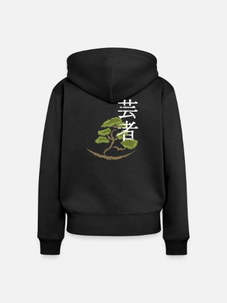 japan Otaku japanisch anime asiatisch - Frauen Premium Bio Zip Hoodie - Schwarz
