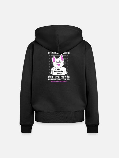 West Highland Terrier - Frauen Premium Bio Zip Hoodie - Schwarz