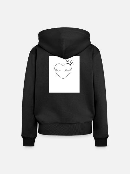 Team Brautherzkrone - Frauen Premium Bio Zip Hoodie - Schwarz