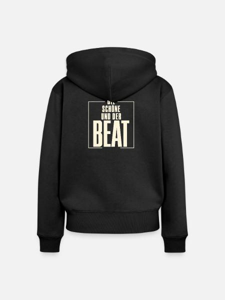 Schöne und Beat - Frauen Premium Bio Zip Hoodie - Schwarz