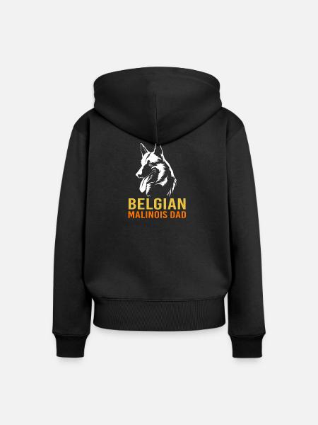 Belgischer Malinois - Frauen Premium Bio Zip Hoodie - Schwarz