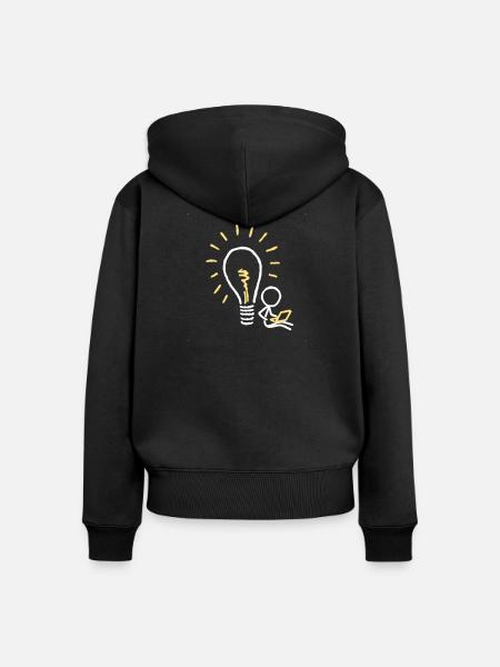 Im Schatten einer Idee - Frauen Premium Bio Zip Hoodie - Schwarz