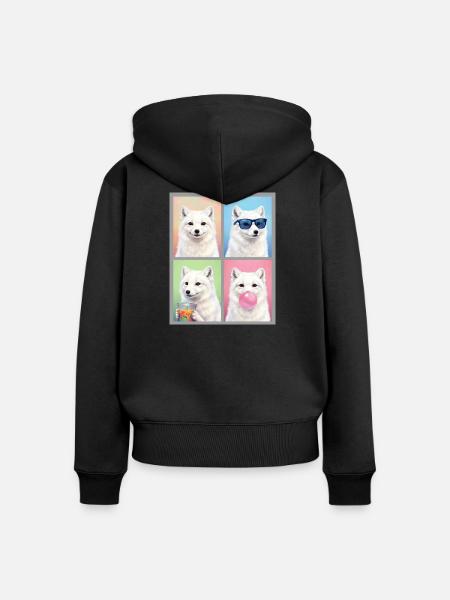 Polarfüchse Polarfuchs - Frauen Premium Bio Zip Hoodie - Schwarz