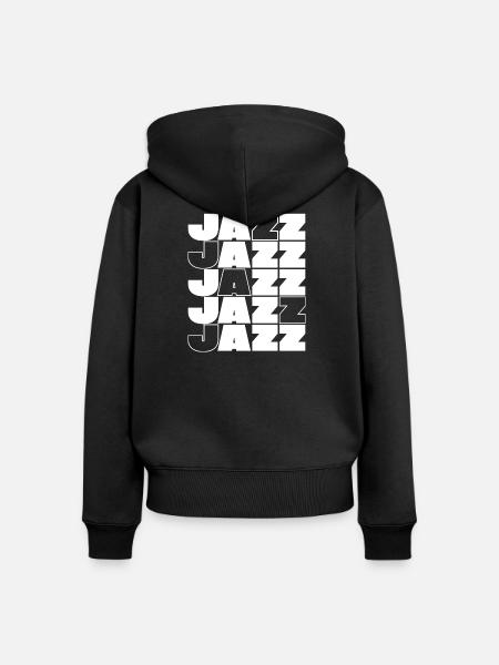 Jazz Grid Bold Typografie - Frauen Premium Bio Zip Hoodie - Schwarz