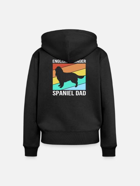 Springer Spaniel - Frauen Premium Bio Zip Hoodie - Schwarz
