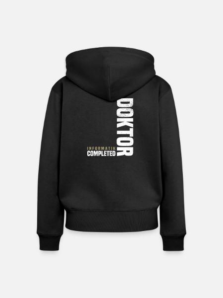 Informatik Doktor Abschluss - Frauen Premium Bio Zip Hoodie - Schwarz