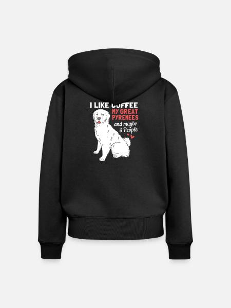Pyrenäenhund - Frauen Premium Bio Zip Hoodie - Schwarz