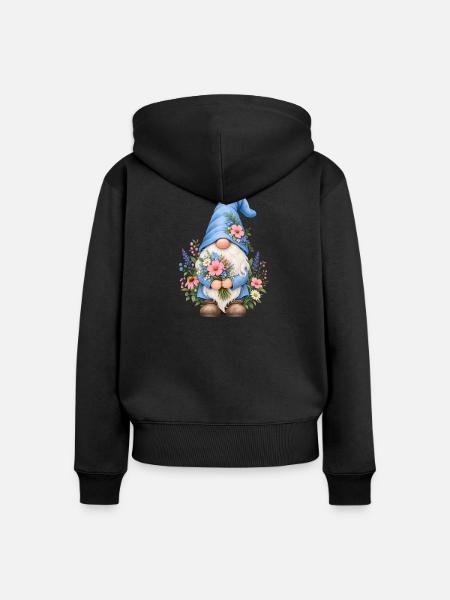 Süße Zwerge unter den Gnomen - Frauen Premium Bio Zip Hoodie - Schwarz