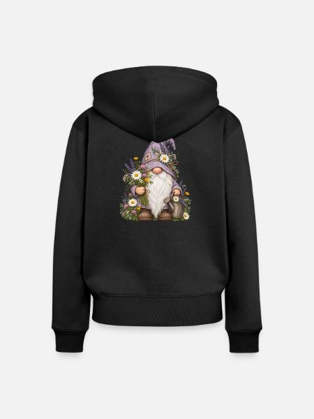 Süße Zwerge unter den Gnomen - Frauen Premium Bio Zip Hoodie - Schwarz