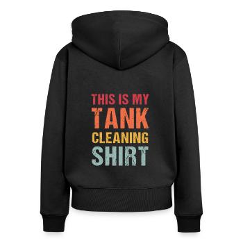 Aquarium Aquarianer Fisch Vintage Unter Wasser - Frauen Premium Bio Zip Hoodie - Schwarz - Hinten - Julia (174cm)