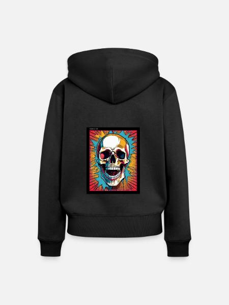 gedankenstürme two - Frauen Premium Bio Zip Hoodie - Schwarz