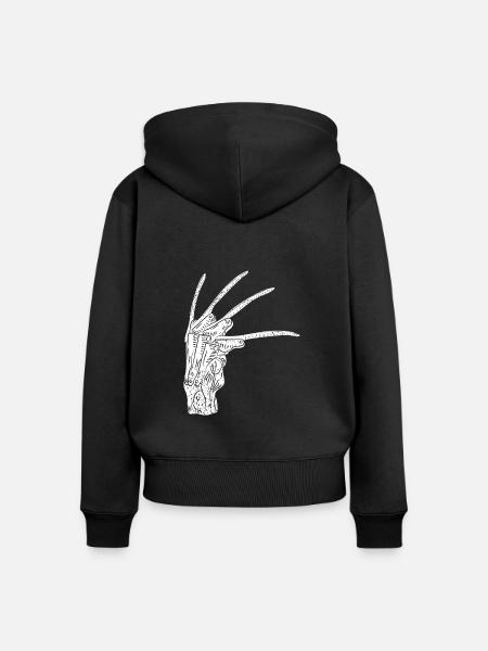 Freddy - Frauen Premium Bio Zip Hoodie - Schwarz
