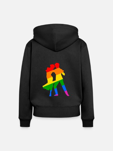 Tango LGBTQIA+ - Frauen Premium Bio Zip Hoodie - Schwarz