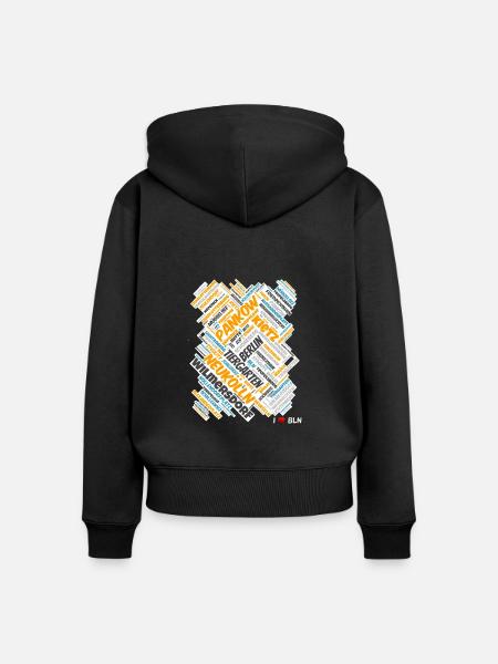 Berlin - Frauen Premium Bio Zip Hoodie - Schwarz