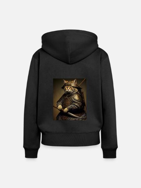Chatmurai 2 - Frauen Premium Bio Zip Hoodie - Schwarz