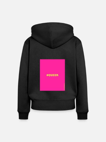 Queer - Frauen Premium Bio Zip Hoodie - Schwarz