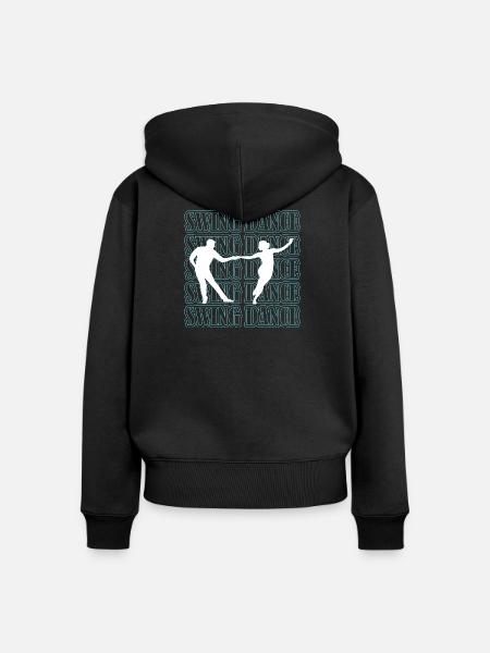 Swing Swing-Musik - Frauen Premium Bio Zip Hoodie - Schwarz