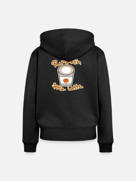 Pumpkin Spice Latte - Frauen Premium Bio Zip Hoodie - Schwarz