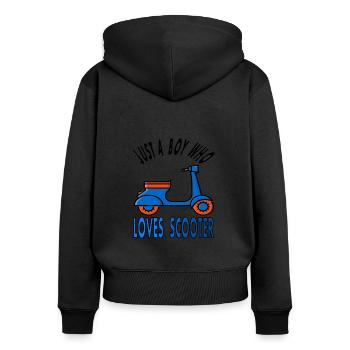Scooter Rider Scooter Ride Scooter Scooter Gift - Women's Premium Organic Zip Hoodie - black - Back - Julia (174cm)