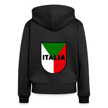 Italila Fans - Women's Premium Organic Zip Hoodie - black - Back - Julia (174cm)