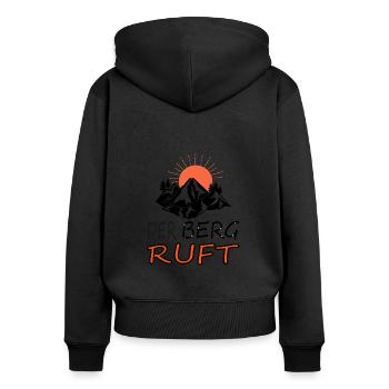 Mountaineering Climbing Hikers Mountaineering Mountains - Women's Premium Organic Zip Hoodie - black - Back - Julia (174cm)
