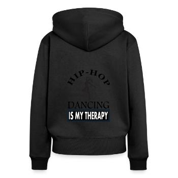 Hip Hop Dancing Hip-Hop Dancer Disco Gift Idea - Sweat à capuche zippé Premium bio Femme - noir - Dos - Julia (174cm)