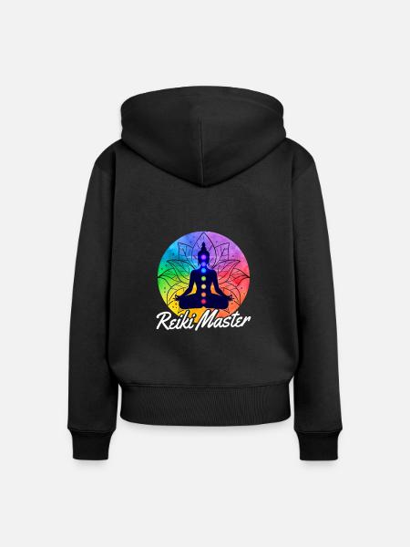 Reiki Master - Frauen Premium Bio Zip Hoodie - Schwarz