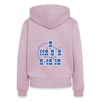 Crazy organization chart - all right? - Women's Premium Organic Zip Hoodie - dusky pink - Back - Julia (174cm)