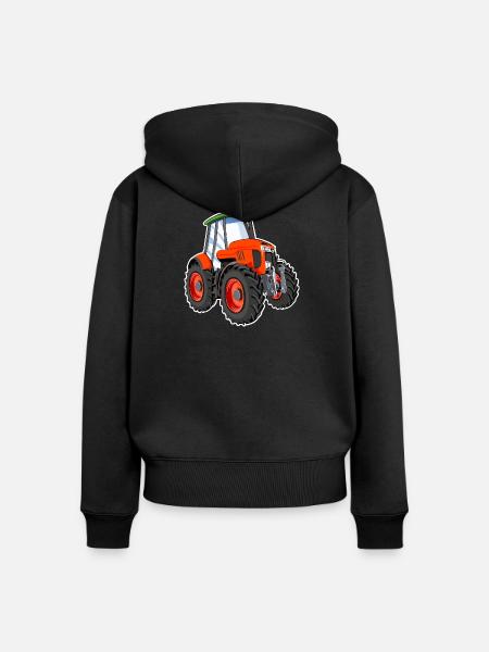 Traktor - Frauen Premium Bio Zip Hoodie - Schwarz