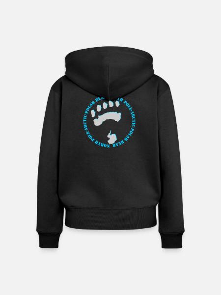Eisbär 2 - Frauen Premium Bio Zip Hoodie - Schwarz