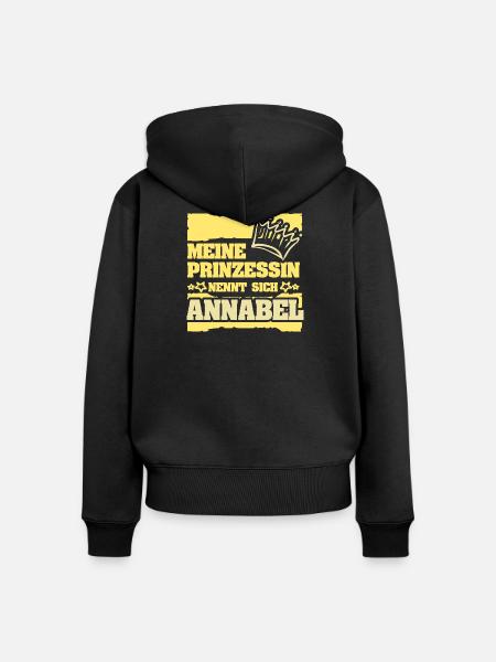 Geschenk für Annabel - Frauen Premium Bio Zip Hoodie - Schwarz