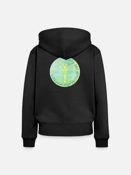 skate like nothing else matters - Frauen Premium Bio Zip Hoodie - Schwarz