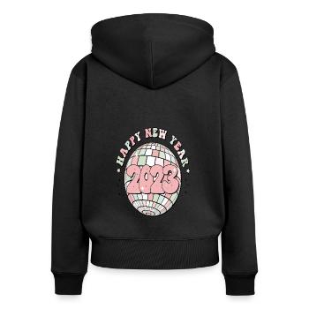 Happy New Year 2023 New Year's Eve Christmas - Women's Premium Organic Zip Hoodie - black - Back - Julia (174cm)