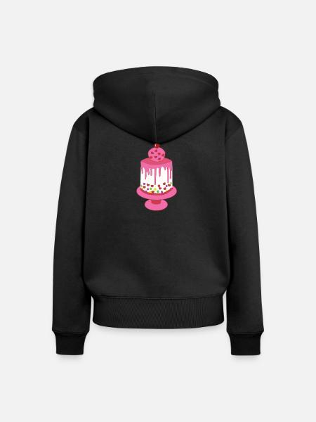 Torte - Frauen Premium Bio Zip Hoodie - Schwarz