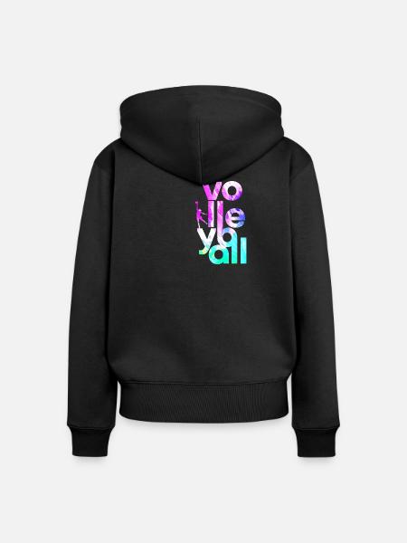 Volleyball - Frauen Premium Bio Zip Hoodie - Schwarz