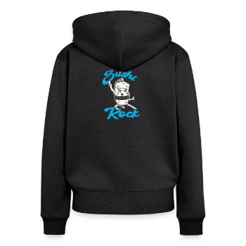 Sushi Essen Japan Geschenk - Frauen Premium Bio Zip Hoodie - Schwarz - Hinten - Julia (174cm)