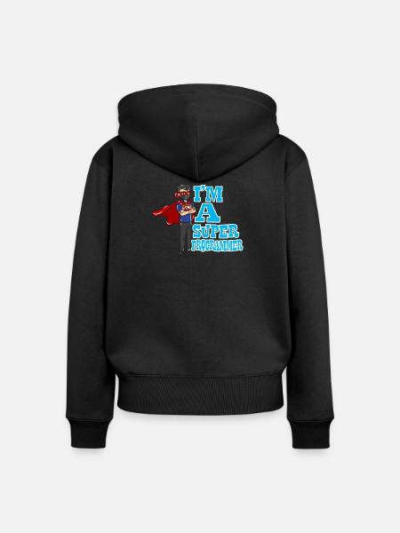 Programmierer Informatik Geschenk - Frauen Premium Bio Zip Hoodie - Schwarz