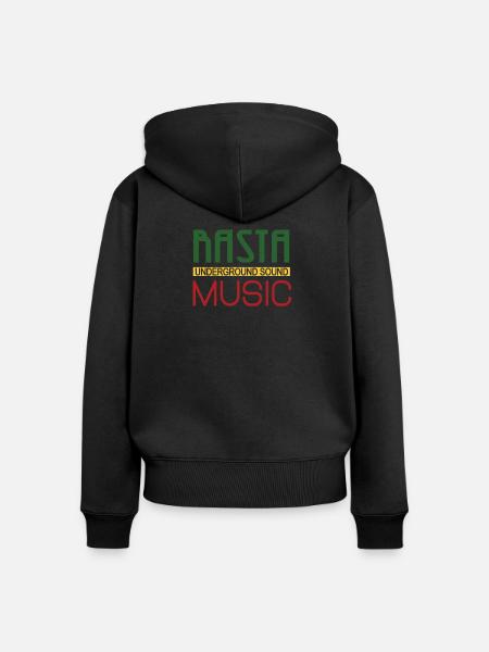 Nasta Underground Sound Logo - Frauen Premium Bio Zip Hoodie - Schwarz