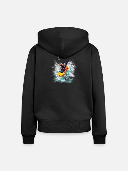 Kayaking - Frauen Premium Bio Zip Hoodie - Schwarz