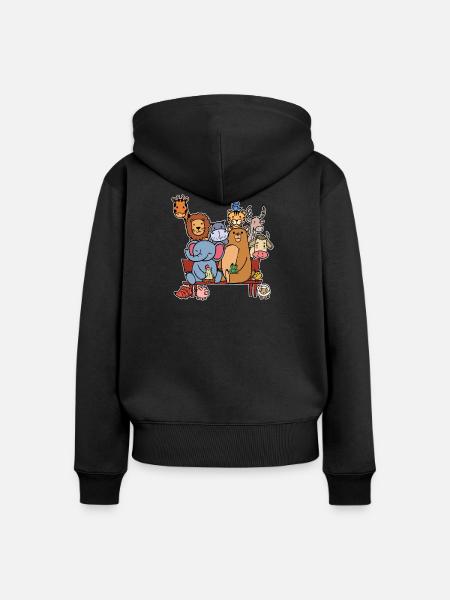 Lebewesen Tier Tierwelt - Frauen Premium Bio Zip Hoodie - Schwarz