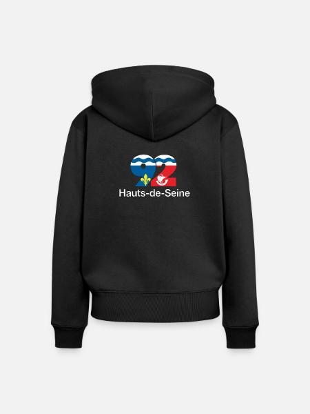Hauts de seine - Frauen Premium Bio Zip Hoodie - Schwarz