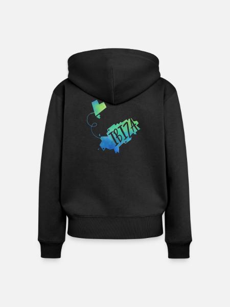 Ibiza - Frauen Premium Bio Zip Hoodie - Schwarz