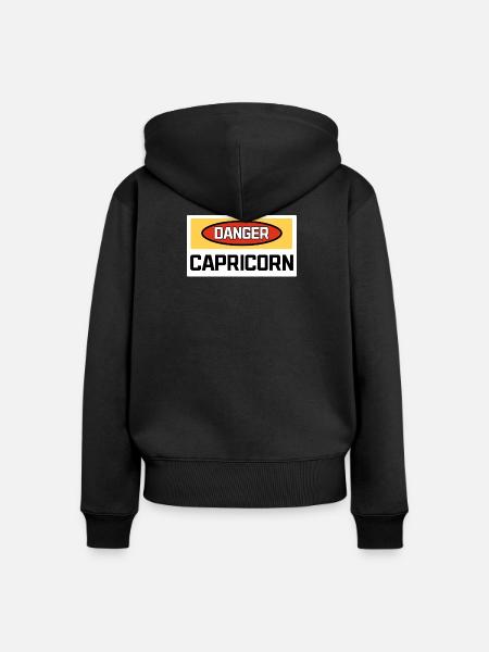 Steinbock Statement Horoskop Galaxie Aberglaube - Frauen Premium Bio Zip Hoodie - Schwarz