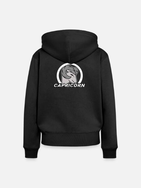 Horoskop Steinbock Tierkreiszeichen Astronomie - Frauen Premium Bio Zip Hoodie - Schwarz