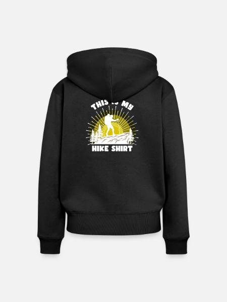 Bergsteigen Wanderer Wandern Bergwandern Statement - Frauen Premium Bio Zip Hoodie - Schwarz