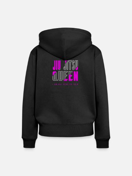 Jiu Jitsu Königin - Frauen Premium Bio Zip Hoodie - Schwarz