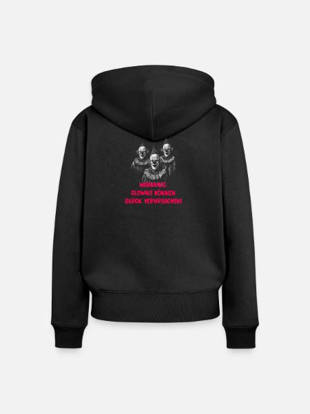 Clown Design - Frauen Premium Bio Zip Hoodie - Schwarz